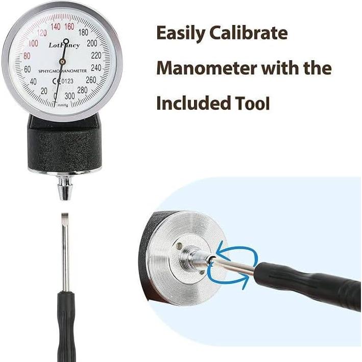 Esfigmomanómetro Aneroid LotFancy Pediátrico 18.3-26.7cm