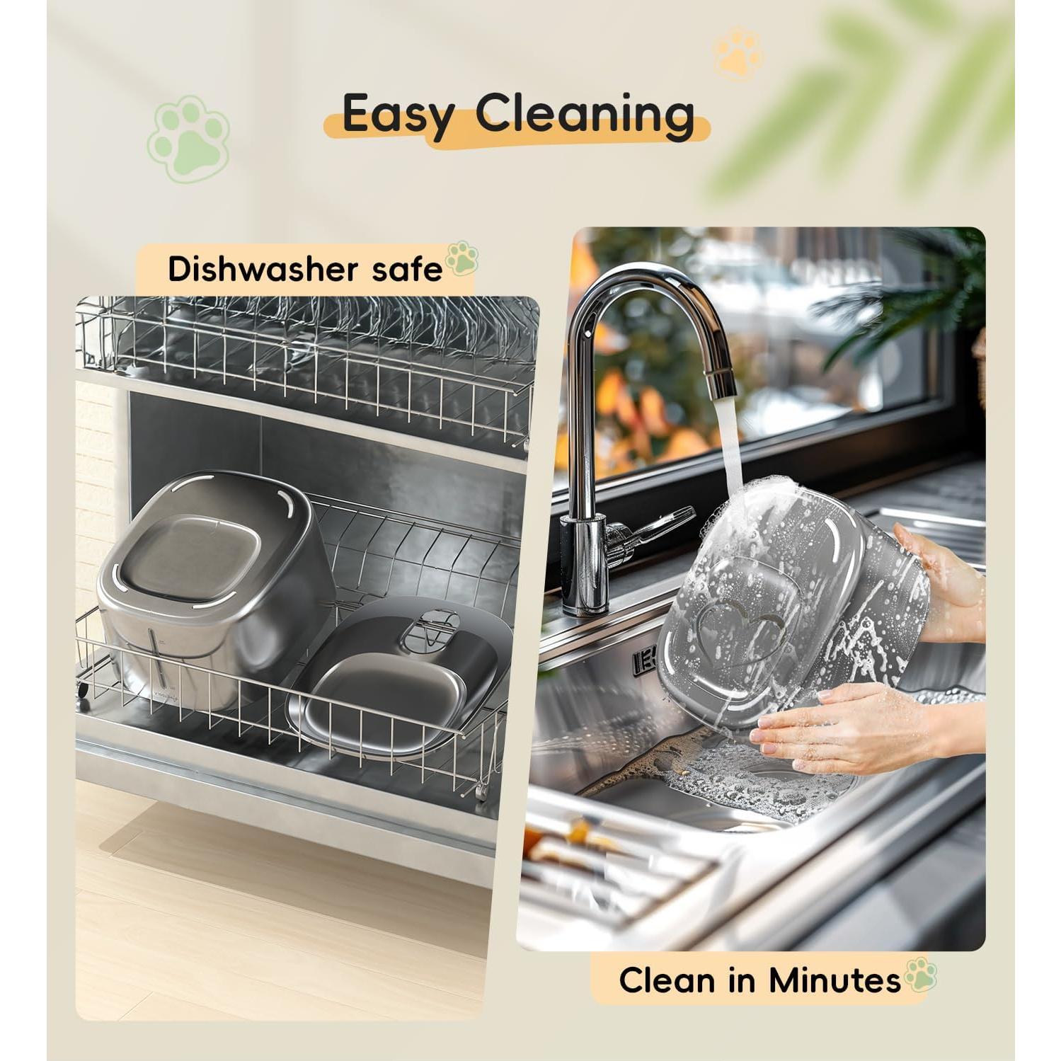 Fuente de Agua Inalámbrica WILKIEE para Gatos 4.1L Acero Inoxidable