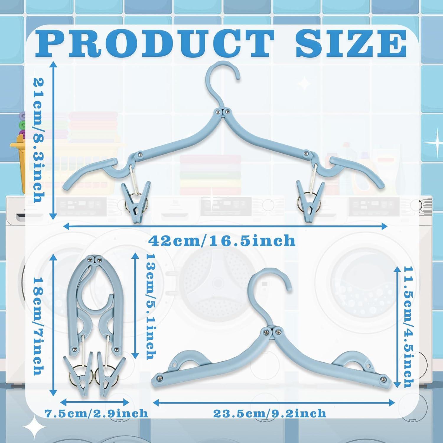 12 Perchas de Viaje Plegables Nokiils con Clips Multicolor