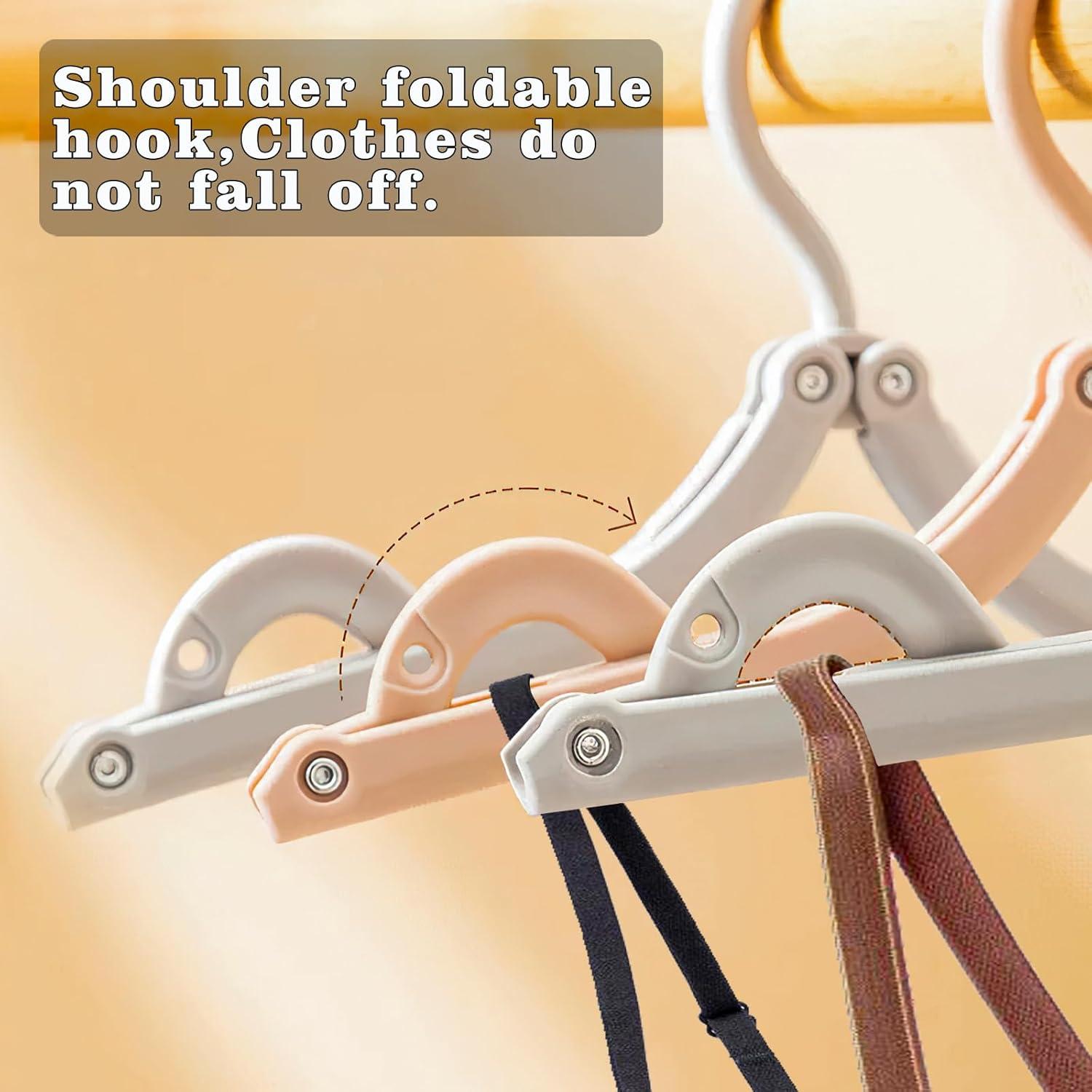 12 Perchas de Viaje Plegables Nokiils con Clips Multicolor