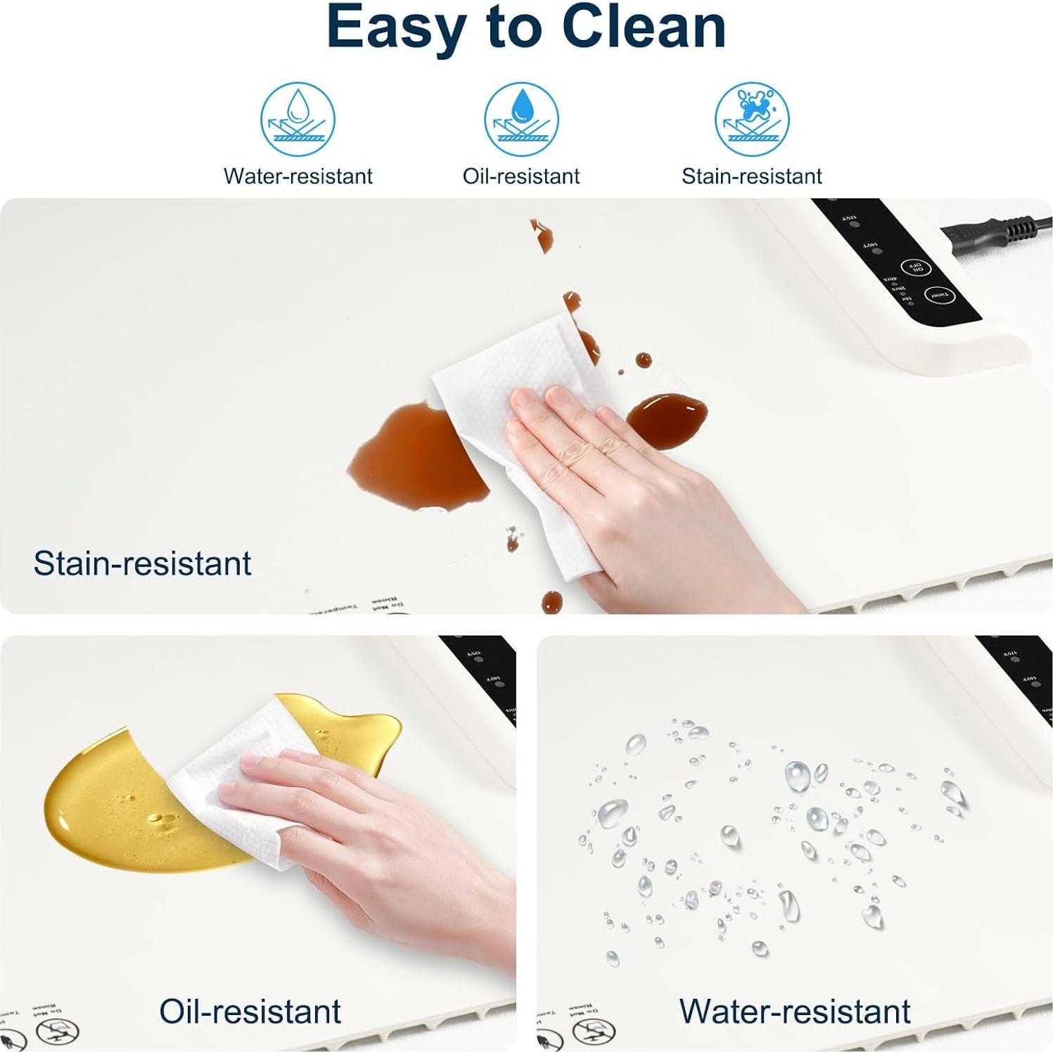 Alfombrilla Calentadora Eléctrica QUEENLINK Beige 3 Temperaturas