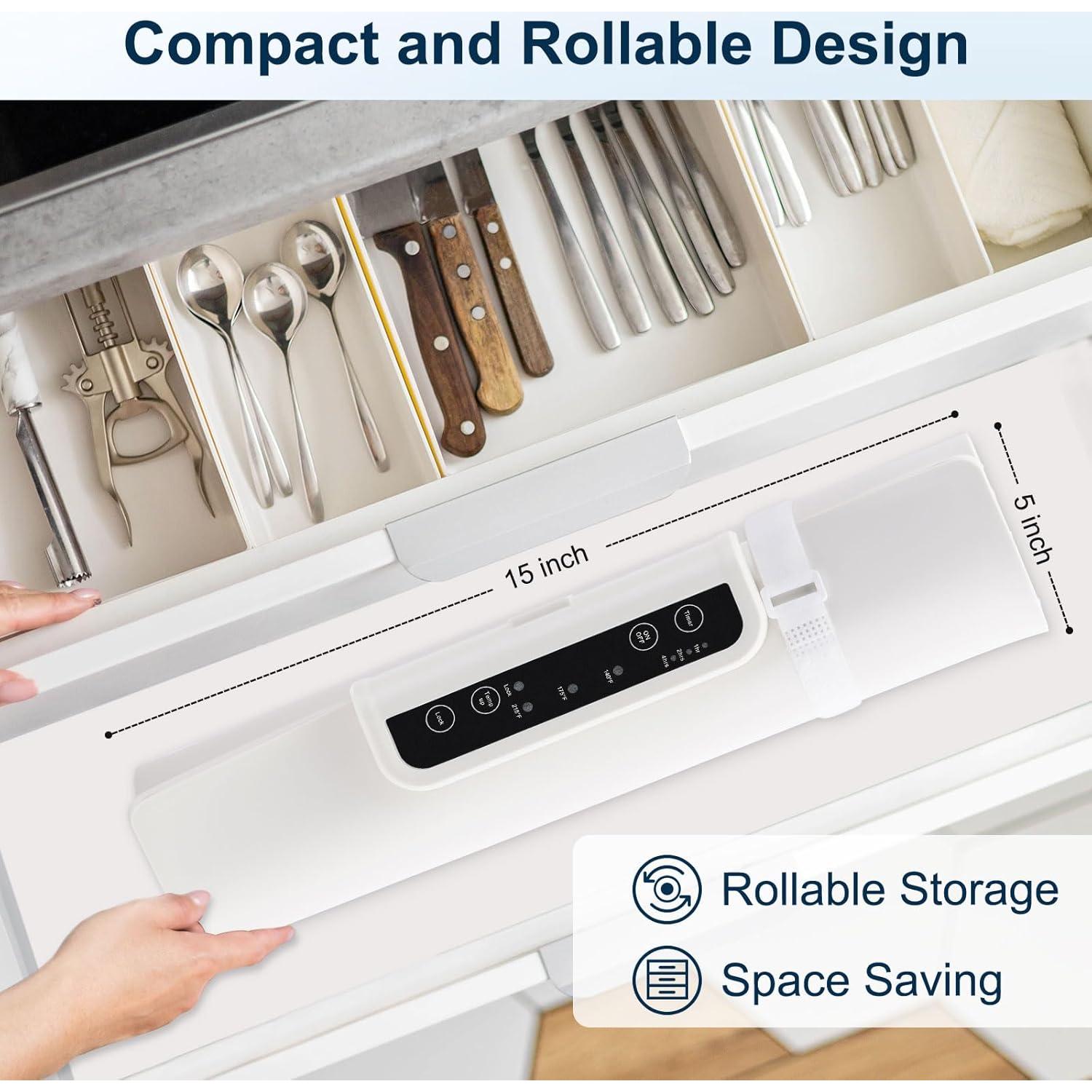 Alfombrilla Calentadora Eléctrica QUEENLINK Beige 3 Temperaturas