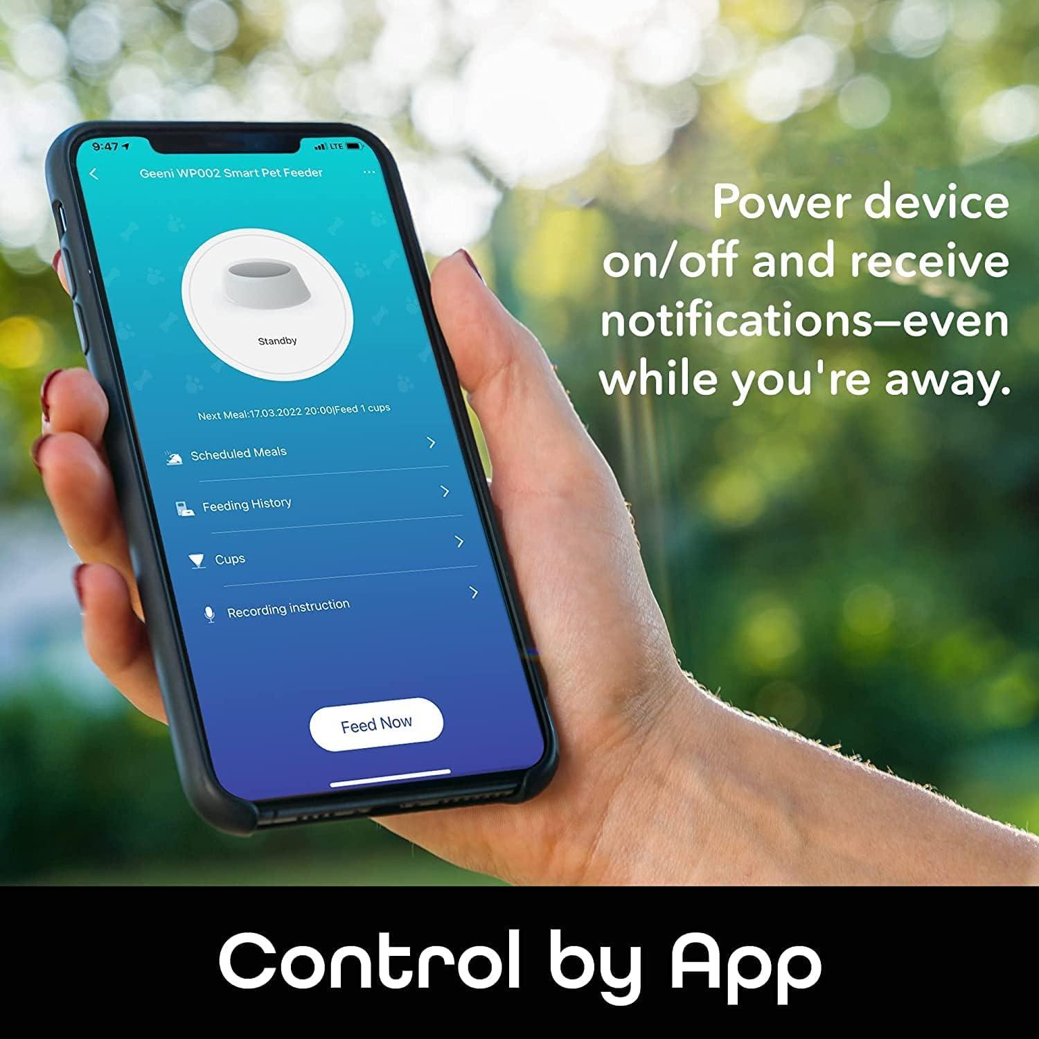 Alimentador Automático Geeni 4L para Perros y Gatos Wi-Fi