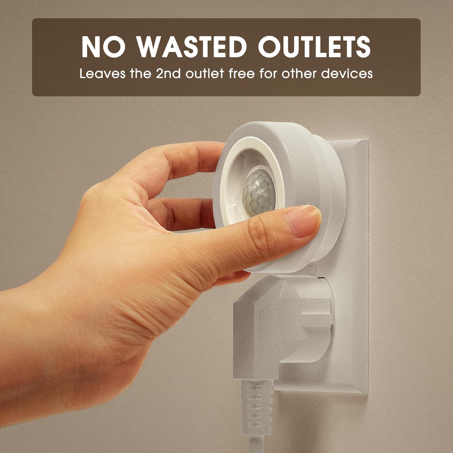 Luz Nocturna LED Briignite Roja con Sensor de Movimiento 2 Pzas