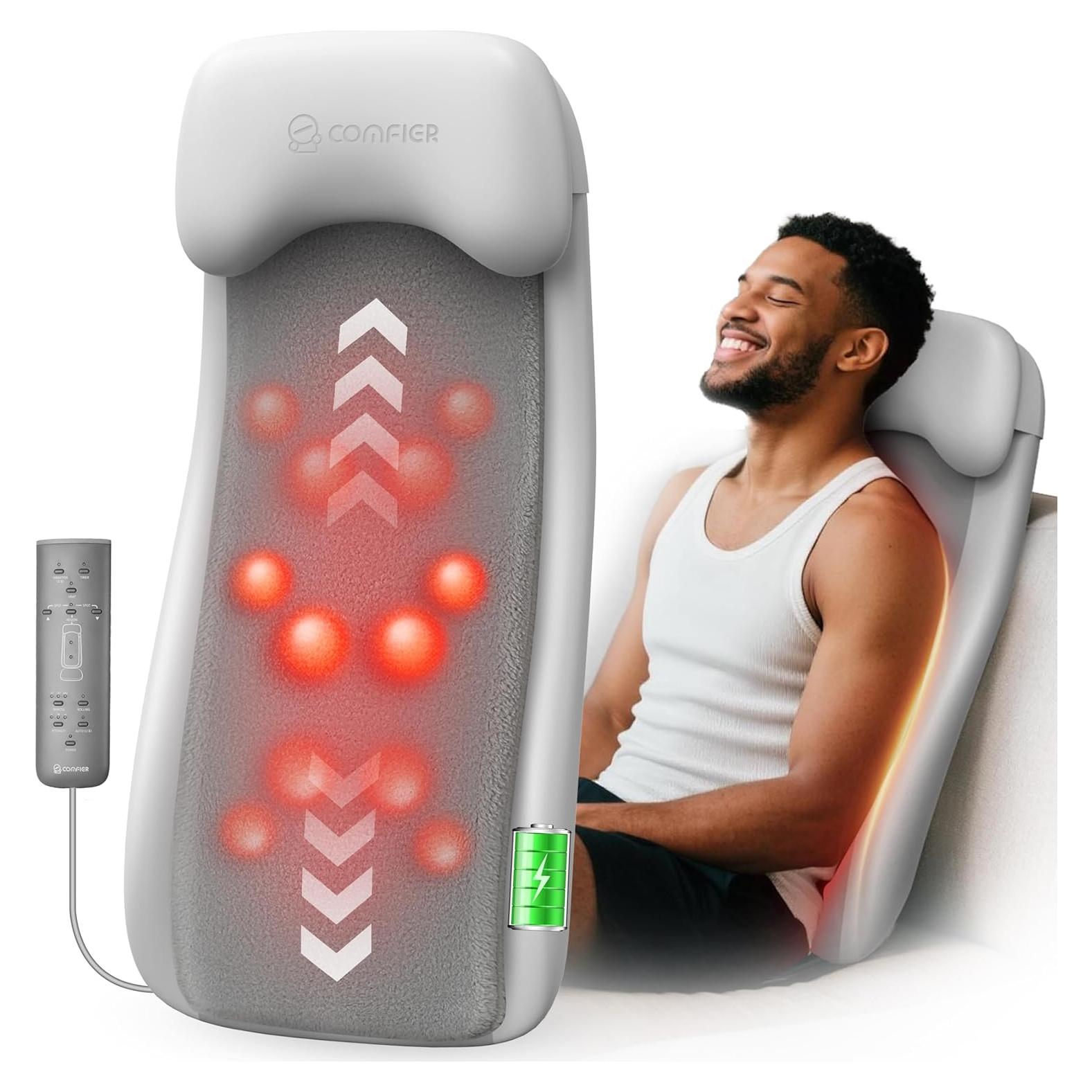 Masajeador de Espalda Inalámbrico COMFIER CF-2311B con Calor