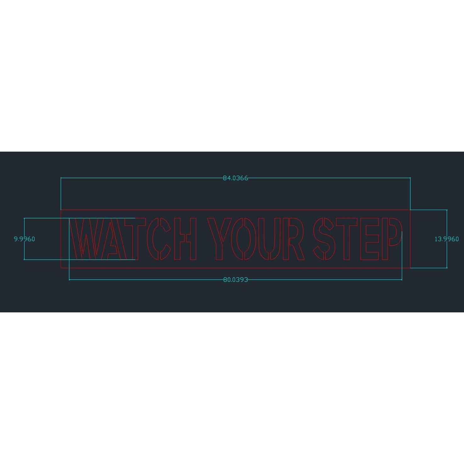 Estencil de Seguridad Watch Your Step 213x36 cm Marketing Holders