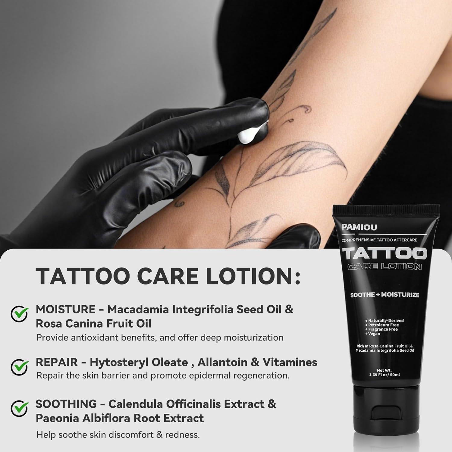 Kit Cuidado Post-Tatuaje Pamiou - Jabón, Loción y Bálsamo