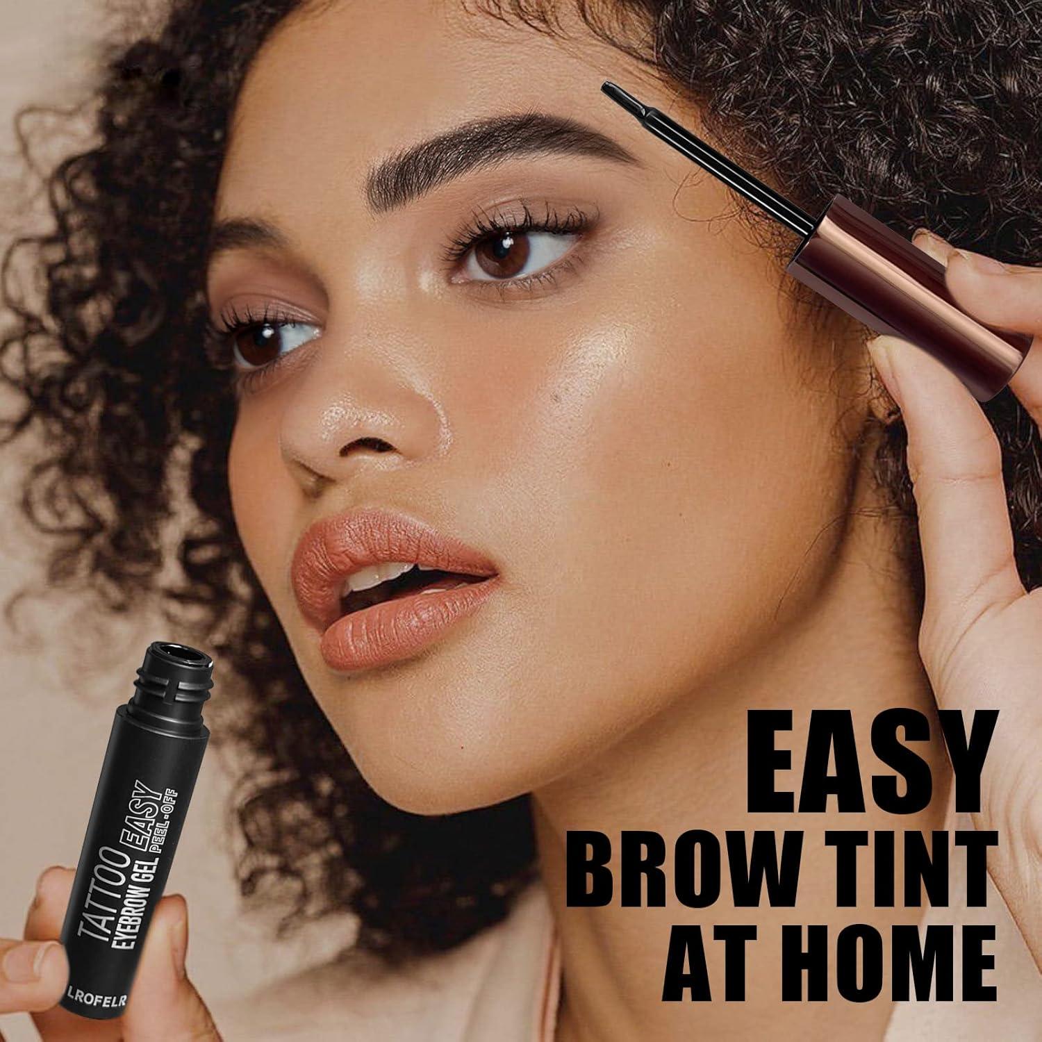 Cilrofelr Gel Tinte para Cejas Peel Off Marrón 2 Paquetes