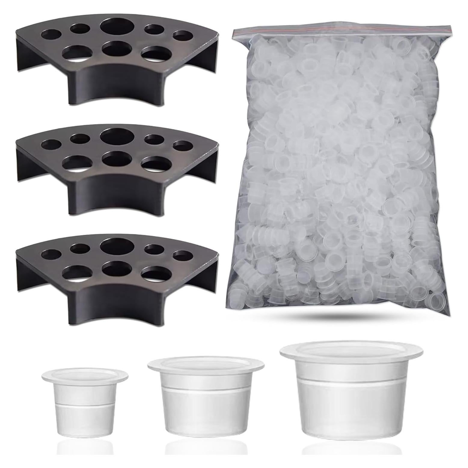 Kit de Tapas de Tinta para Tatuajes Emalla - 300 Piezas y Soporte