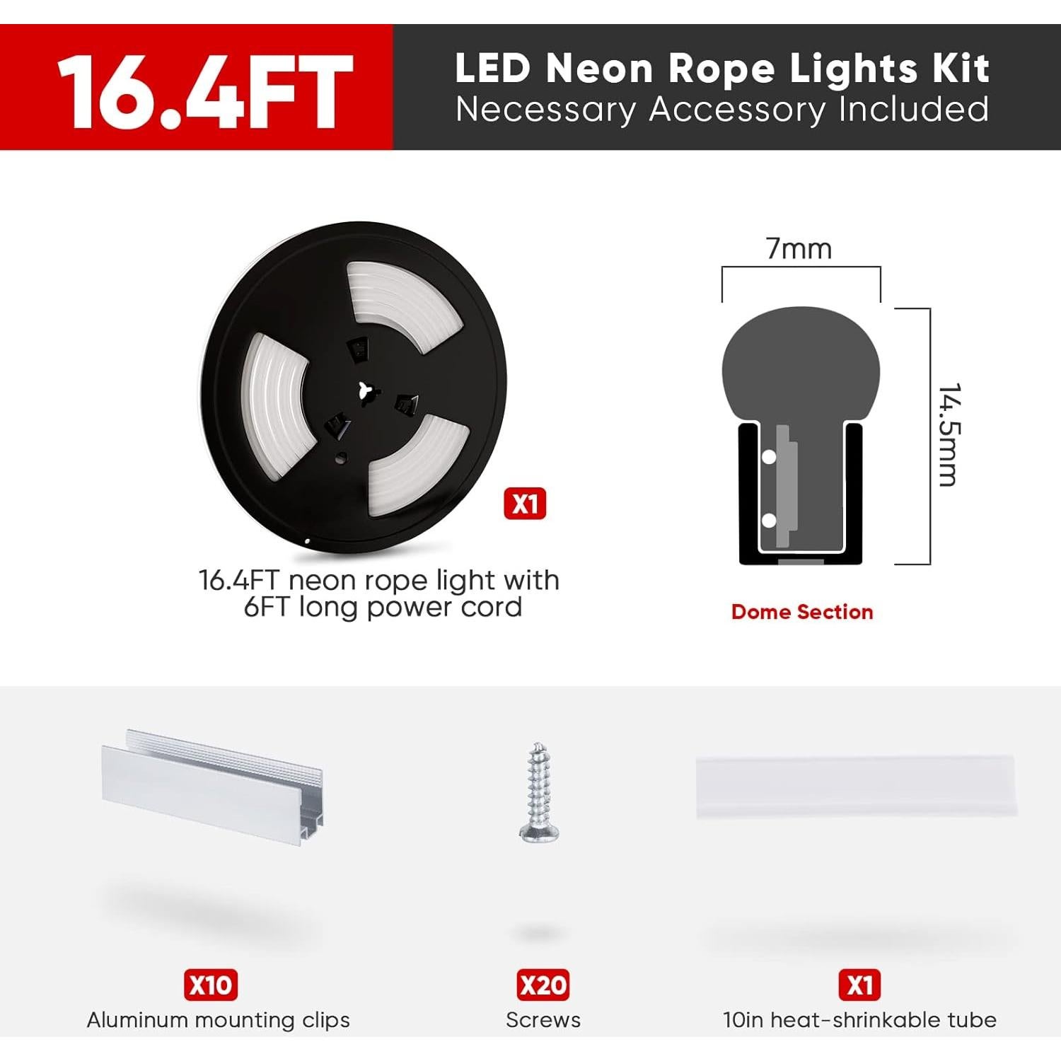 Luces de Cuerda de Neón LED Shine Decor 5M IP65 6500K