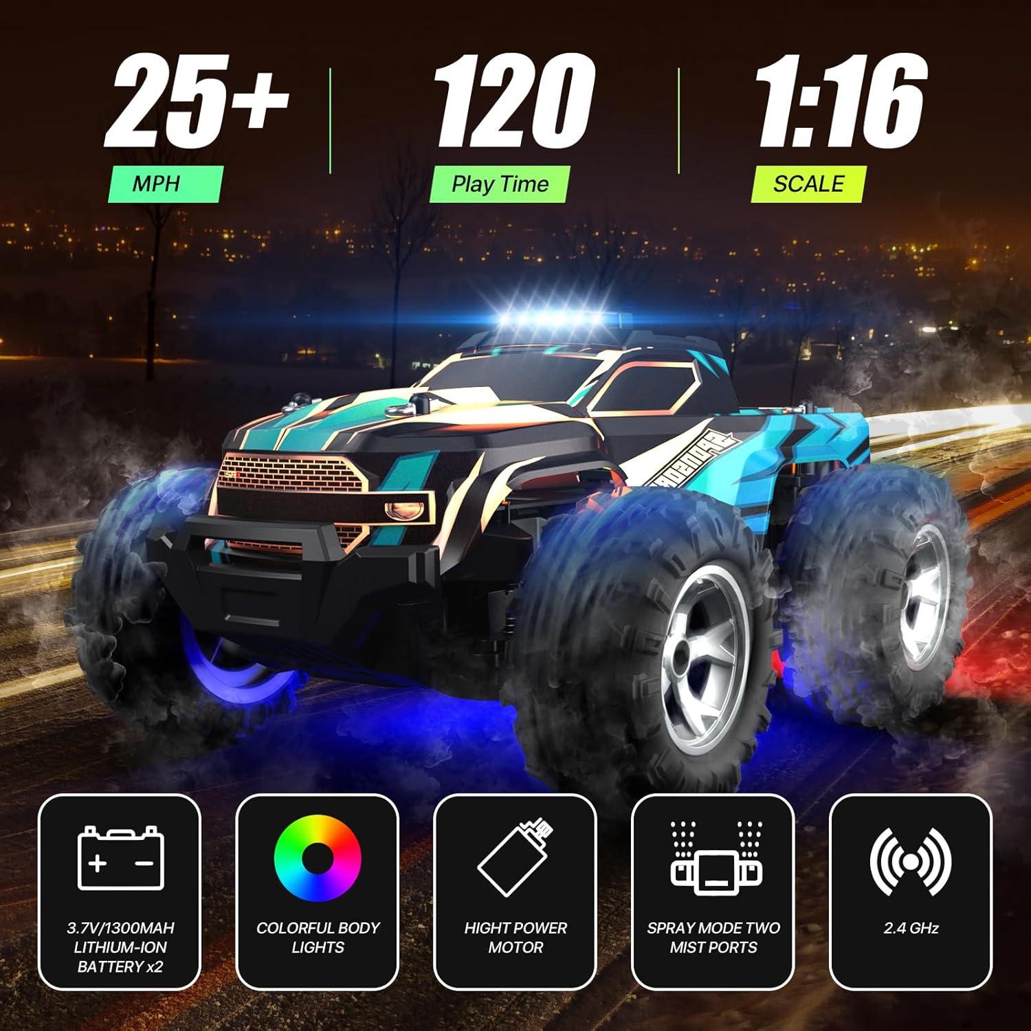 Coche RC Todo Terreno Resosese 2023 Azul 25Km/h LED