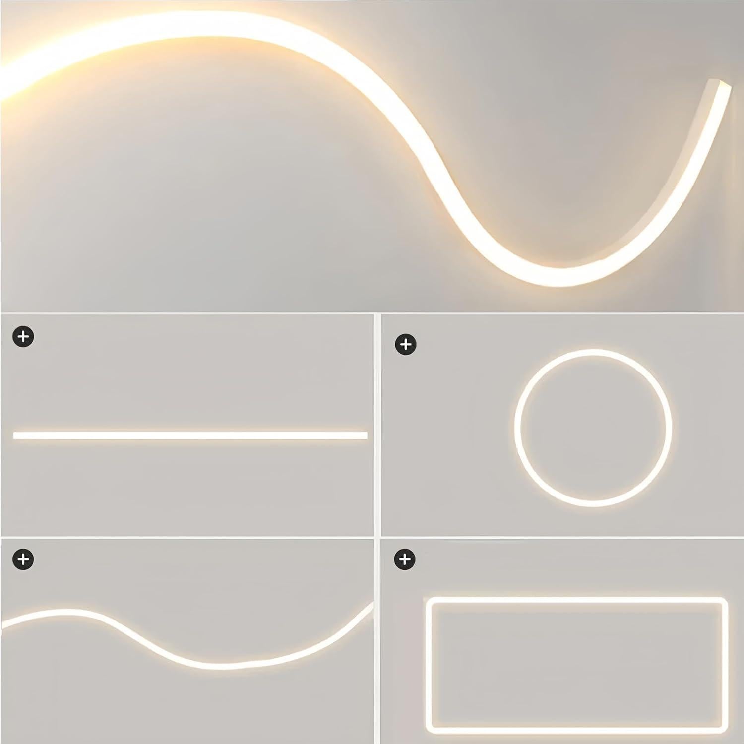 Canal LED de Silicona KSDLMPA 5M Flexible Recesado 12x12mm