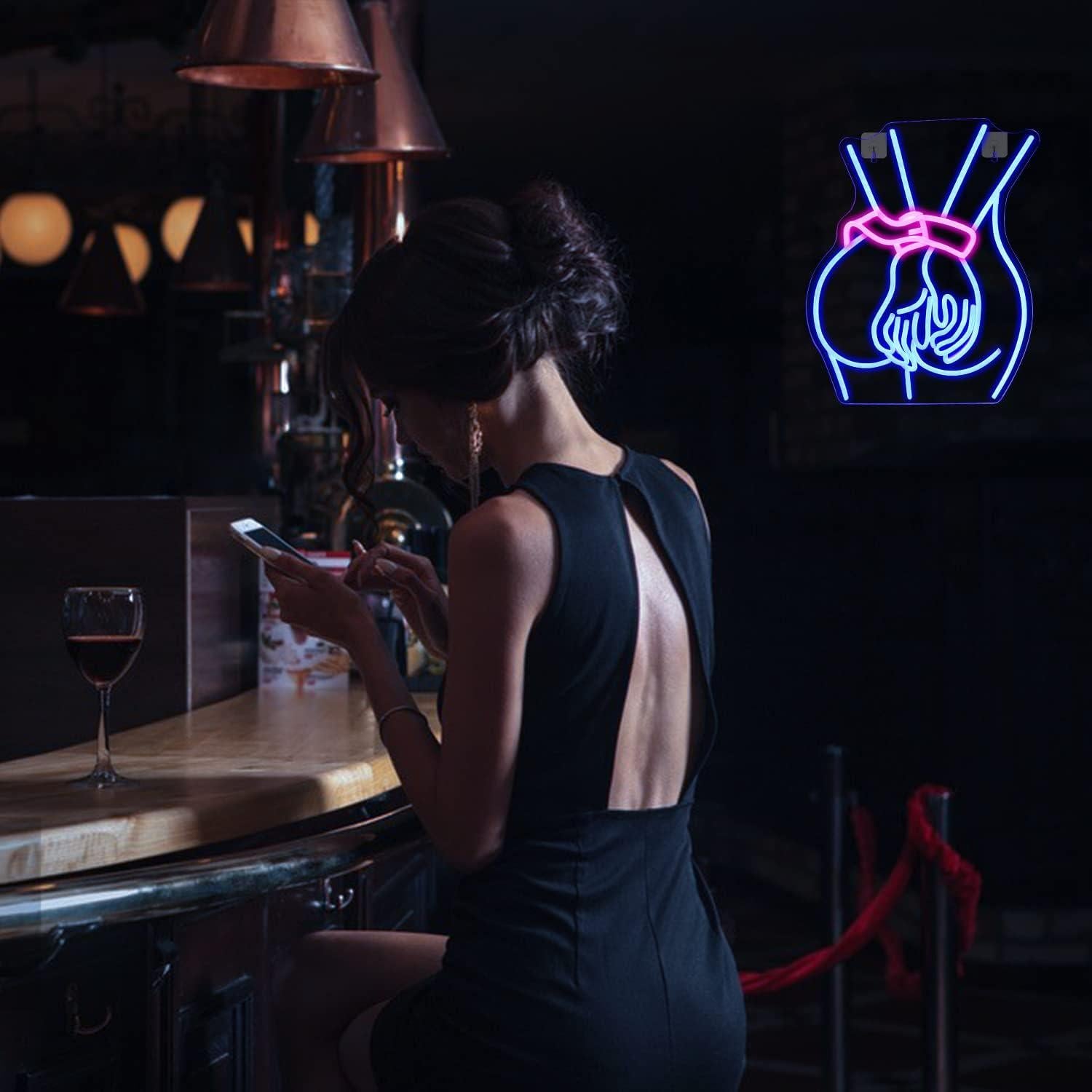 Luz de Neón Looklight LED Mujer 43.3x32.8cm Decoración