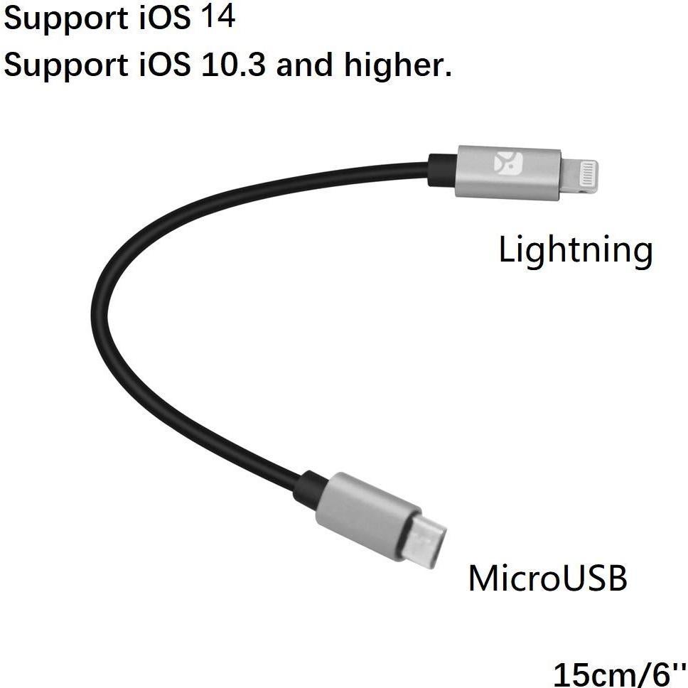 Cable OTG MicroUSB Meenova 15cm para iPhone y DAC
