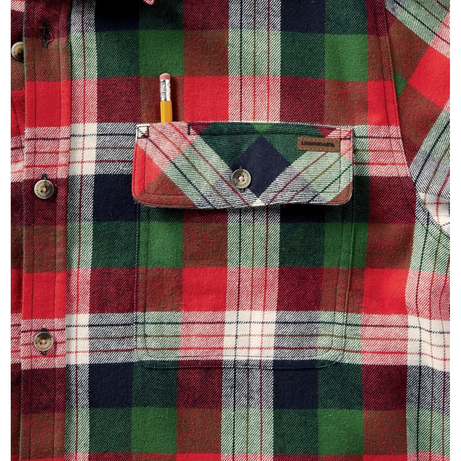 Camisa de Franela Buck Camp Legendary Whitetails Hombre Larga