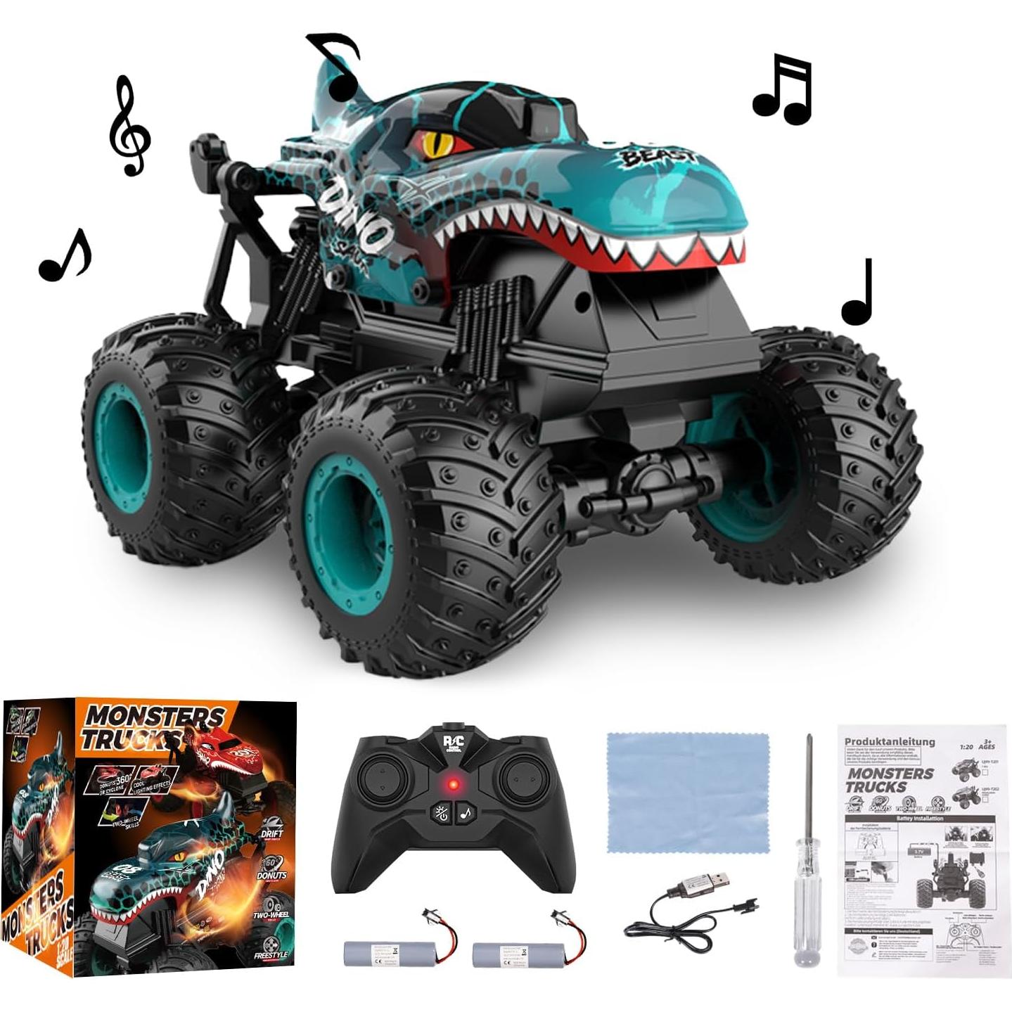 Camión Monster RC GoHero 1:20 con Luz y Música