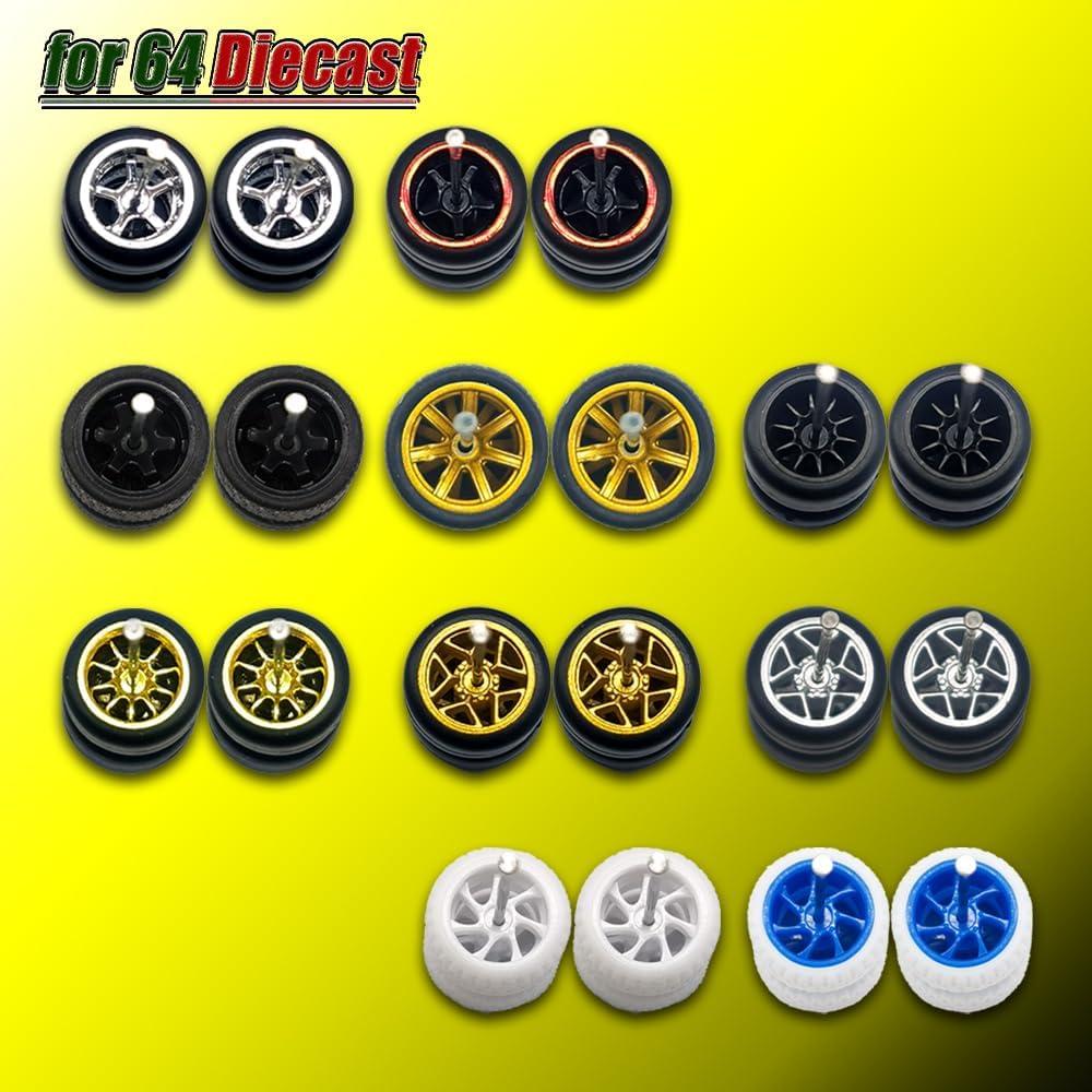 WAVEIST Hot Ruedas 1/64 para Modelos a Escala - 10 Juegos