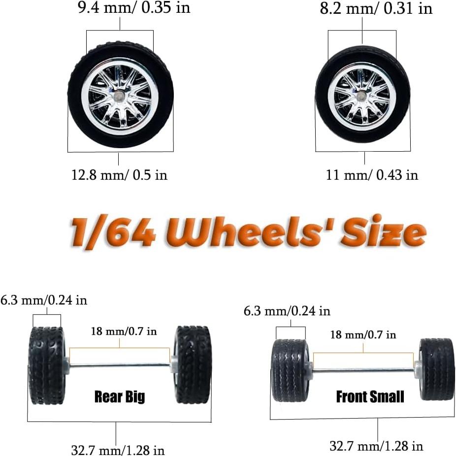 Ruedas y Neumáticos para Modelos 1/64 WAVEIST Sclass
