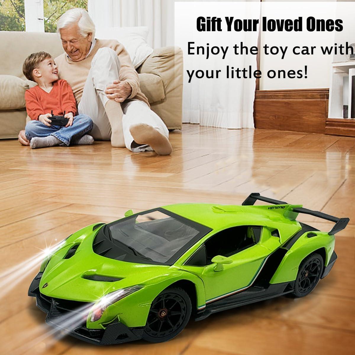 Coche RC Lamborghini QUN FENG 1:24 Verde con Luz