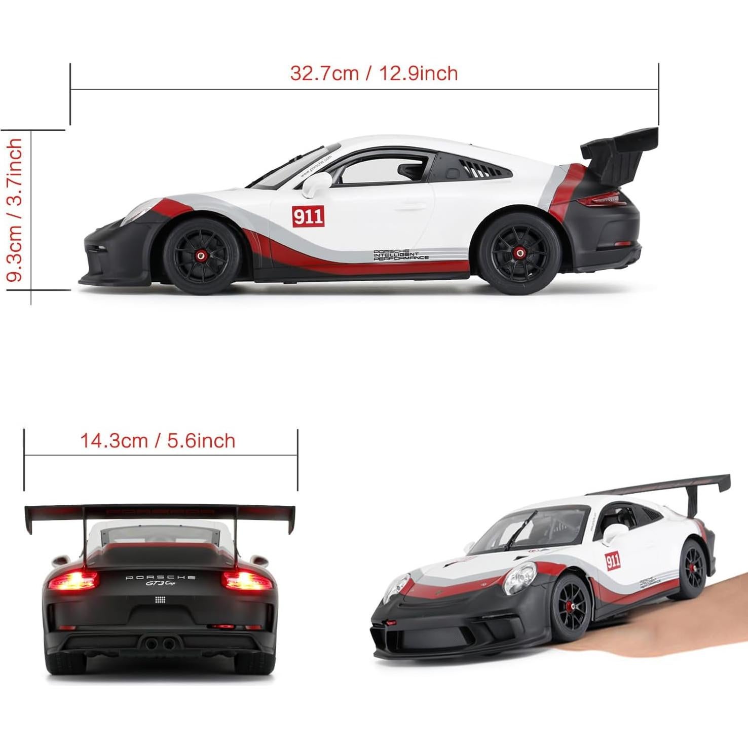 Coche RC Rastar 1:14 Porsche 911 GT3 Cup Blanco