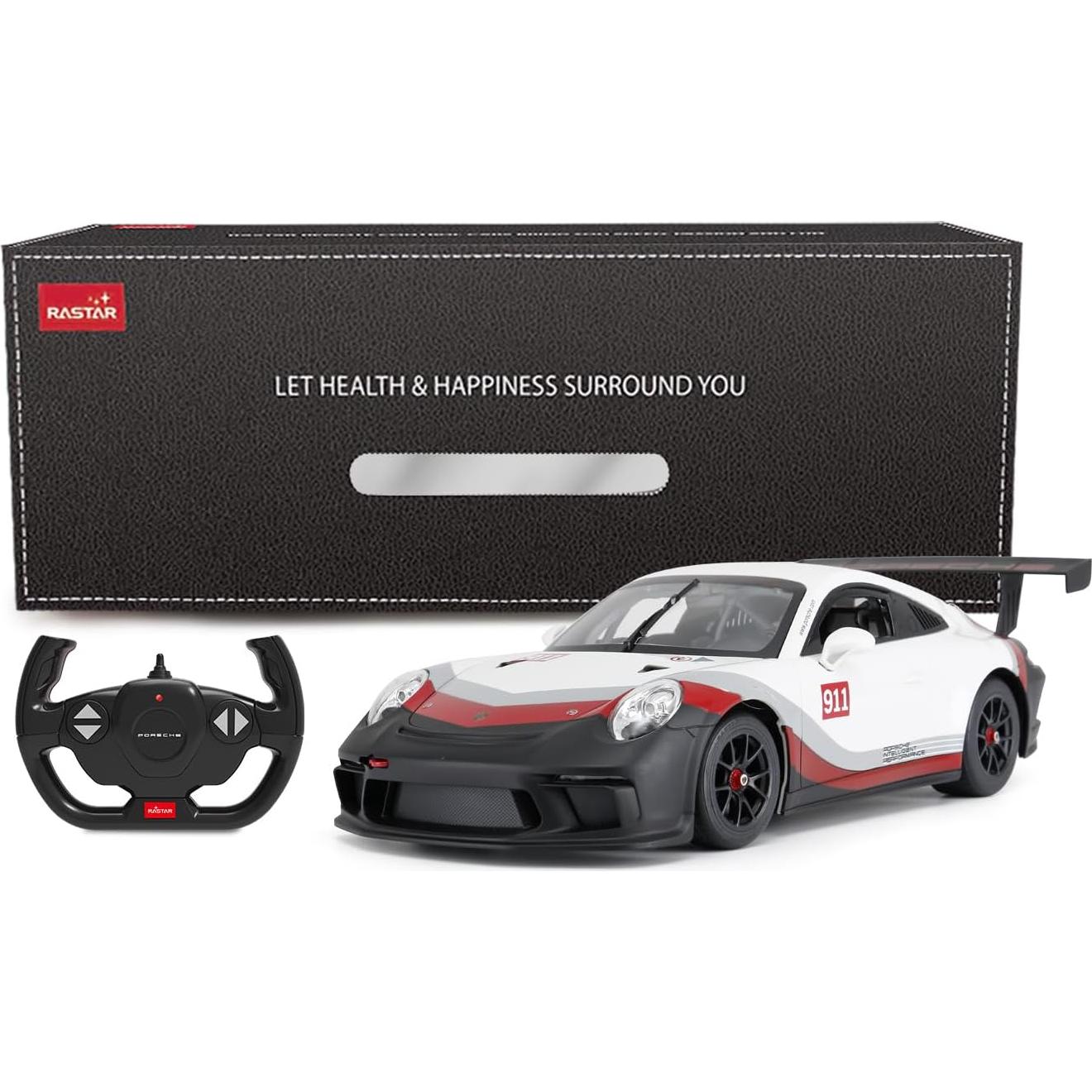 Coche RC Rastar 1:14 Porsche 911 GT3 Cup Blanco