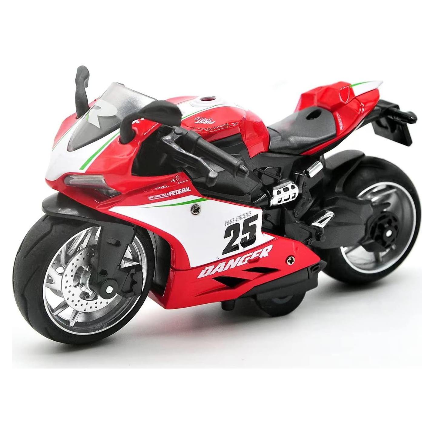 Motocicleta de Juguete CYYSFIVQZ 1:12 con Sonidos y Luces