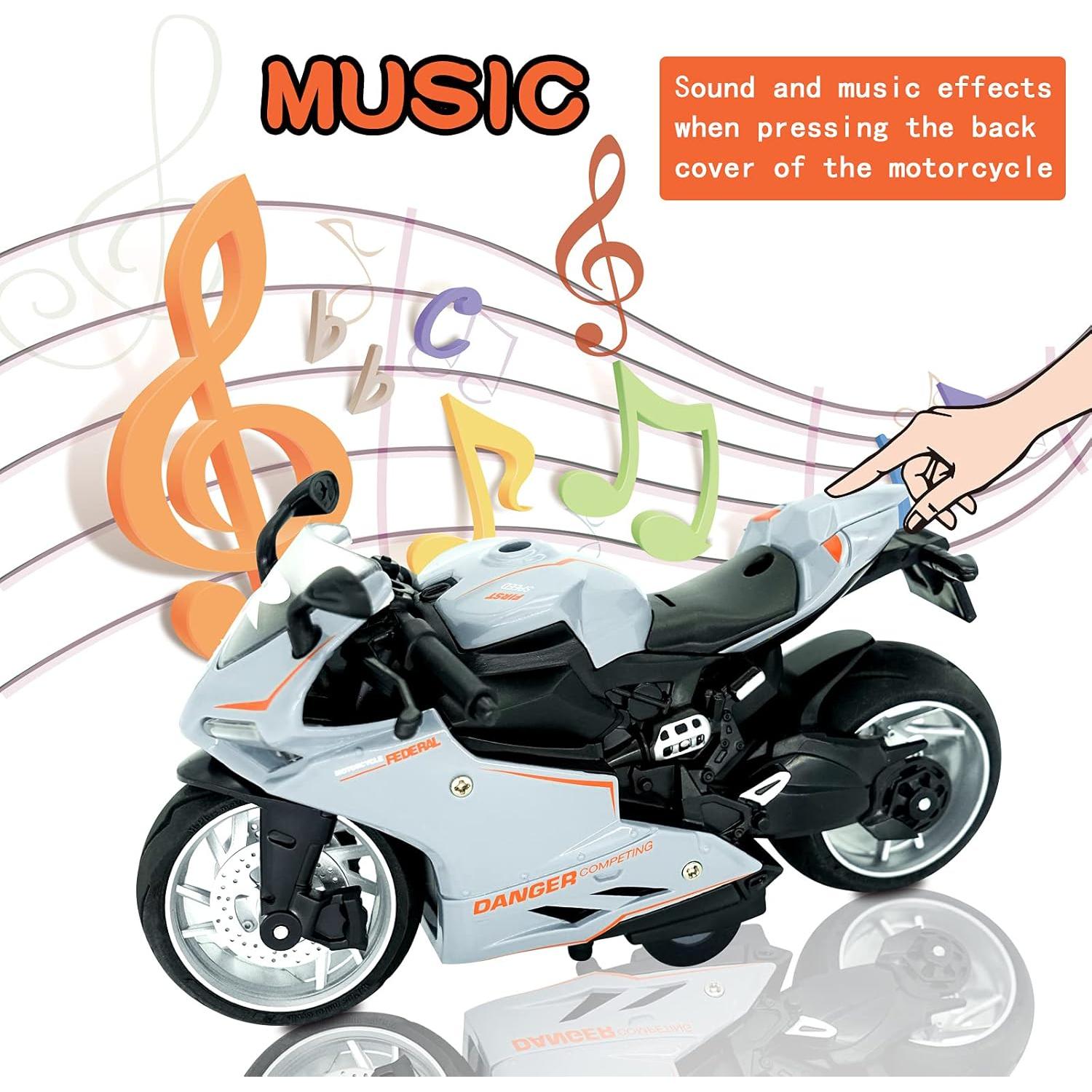 Motocicleta de Juguete CYYSFIVQZ 1:12 con Sonidos y Luces