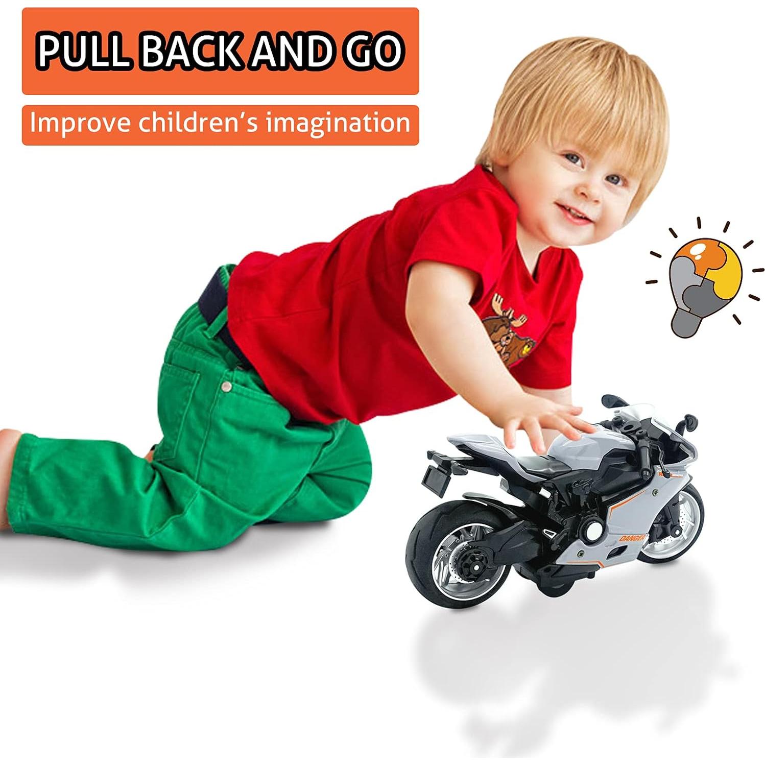 Motocicleta de Juguete CYYSFIVQZ 1:12 con Sonidos y Luces