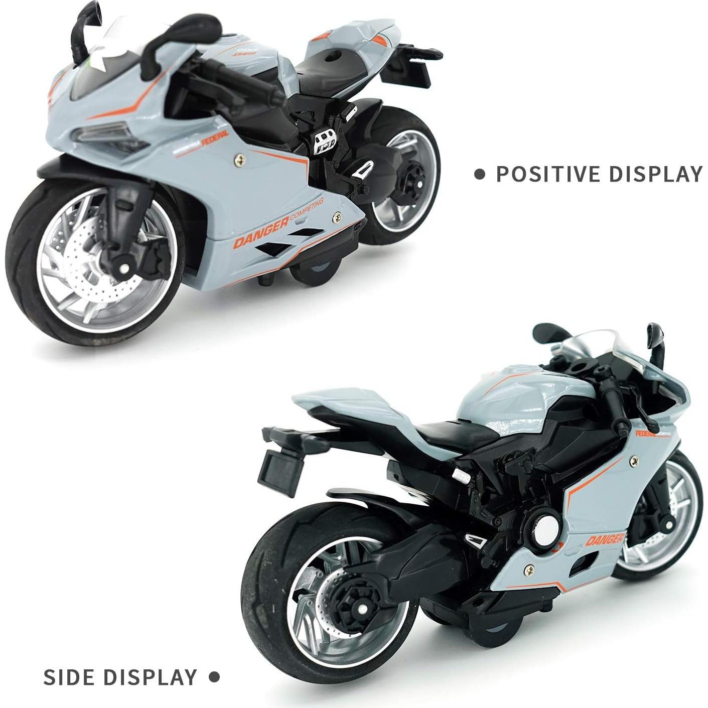 Motocicleta de Juguete CYYSFIVQZ 1:12 con Sonidos y Luces