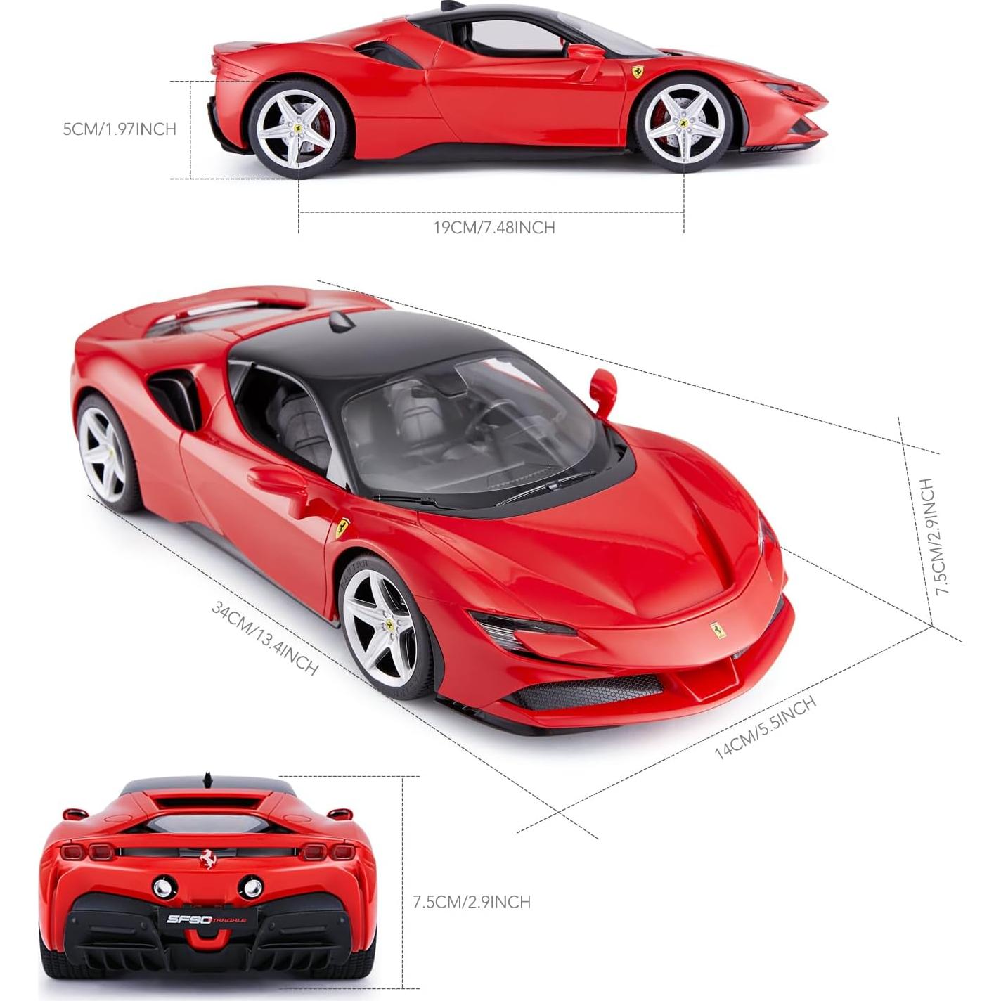 Coche RC Rastar Ferrari SF90 Stradale 1:14 Rojo 8 km/h