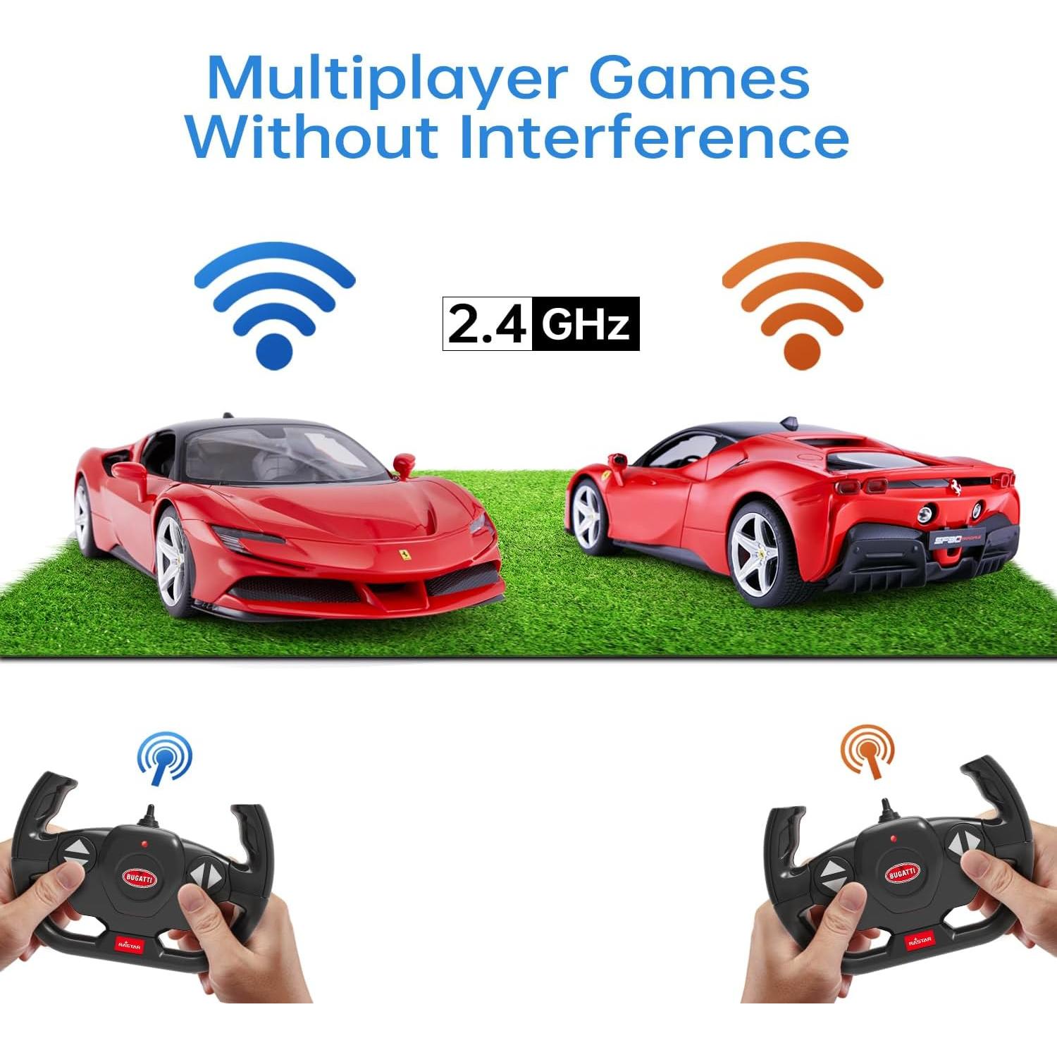 Coche RC Rastar Ferrari SF90 Stradale 1:14 Rojo 8 km/h