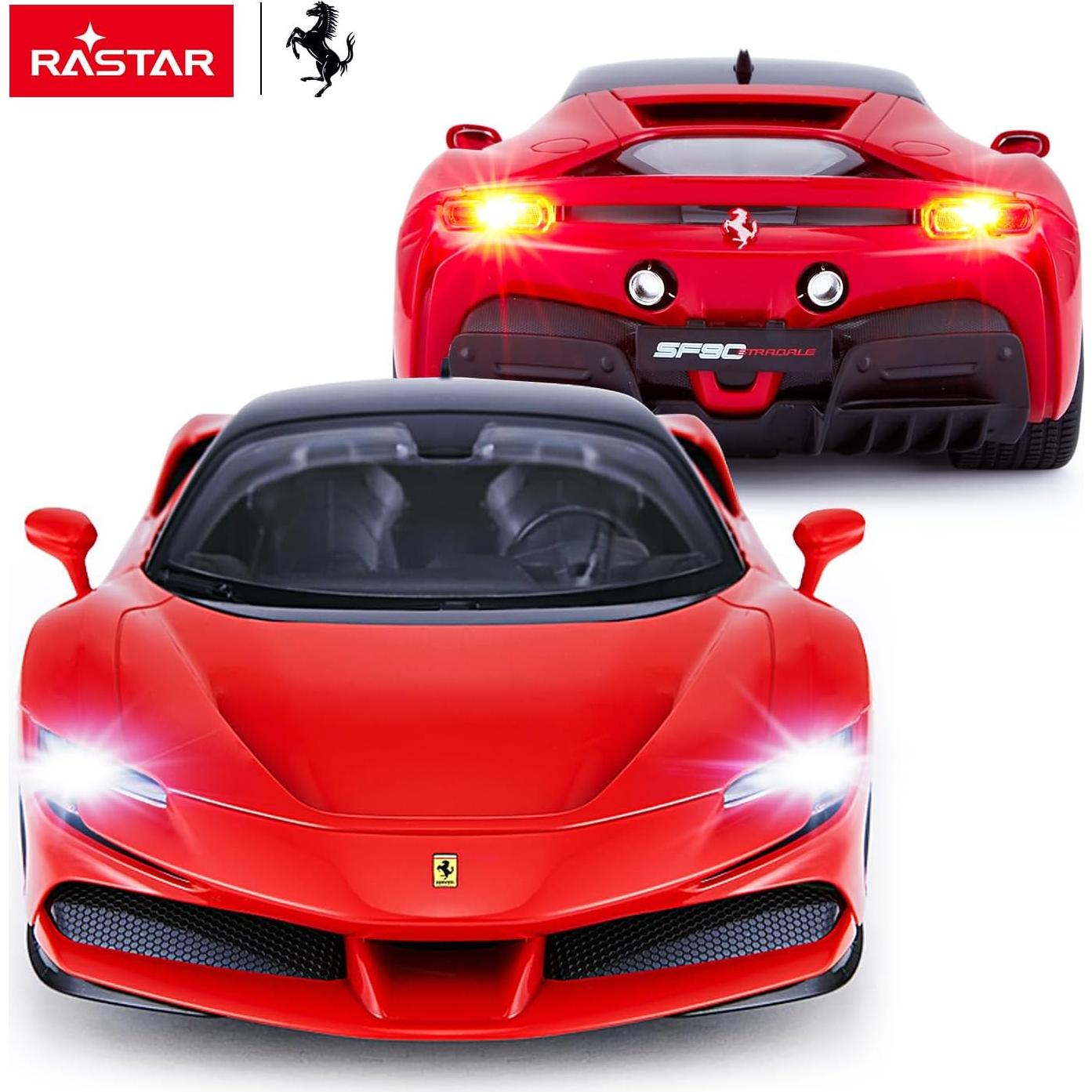 Coche RC Rastar Ferrari SF90 Stradale 1:14 Rojo 8 km/h