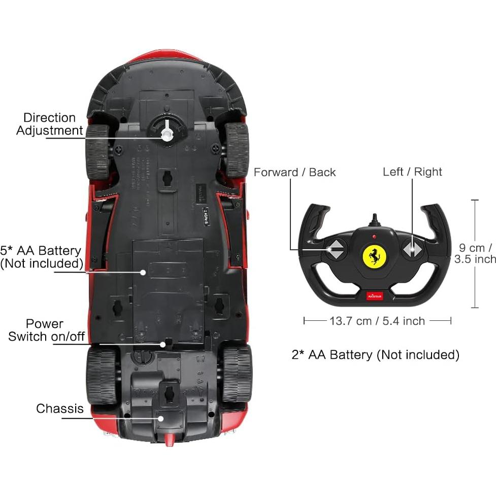 Coche RC Ferrari LaFerrari Aperta Rastar 1:14 8+ años