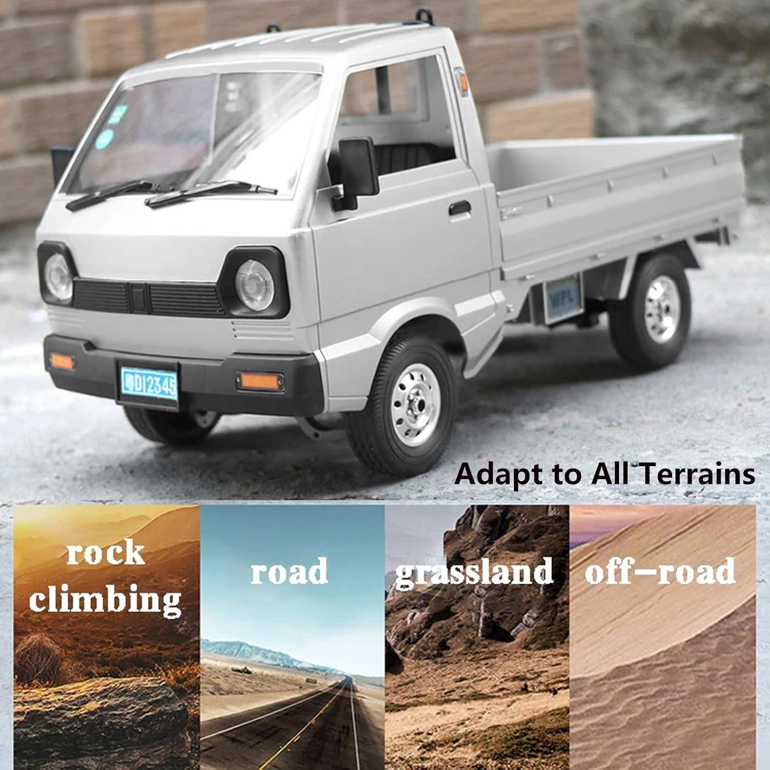 Camión RC WPL D12 Todo Terreno 1:10 con LED y 2 Baterías