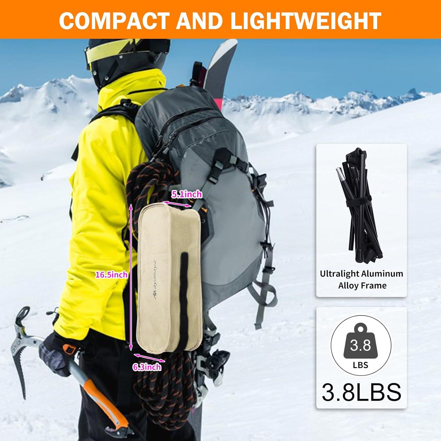 Silla de Camping Plegable ayamaya HL01BE Respaldo Alto 150 kg