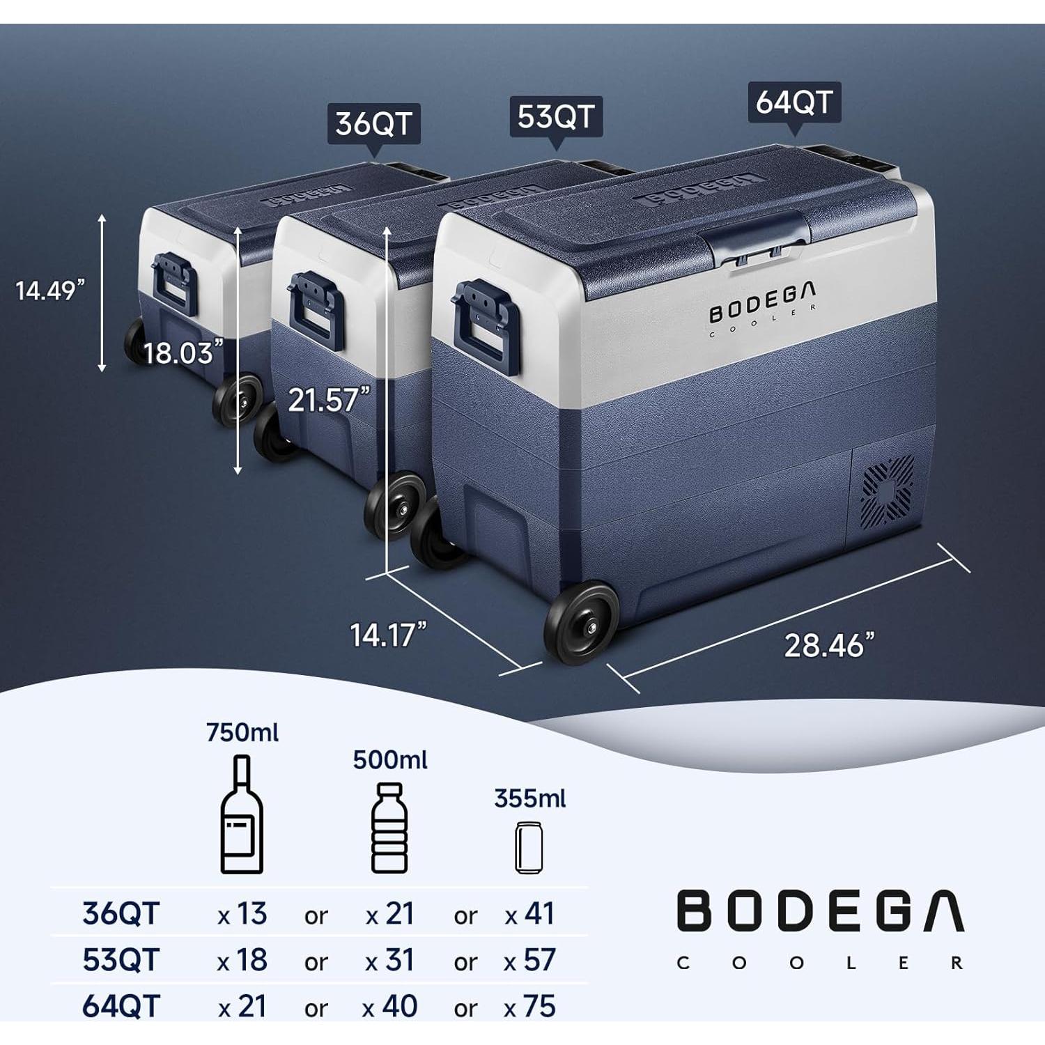 Refrigerador Portátil BODEGACOOLER 36L Doble Zona Control APP