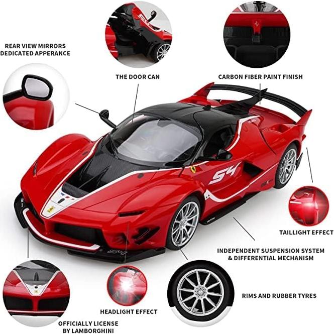 Coche RC Ferrari LaFerrari Rastar 1:14 Rojo Función Completa
