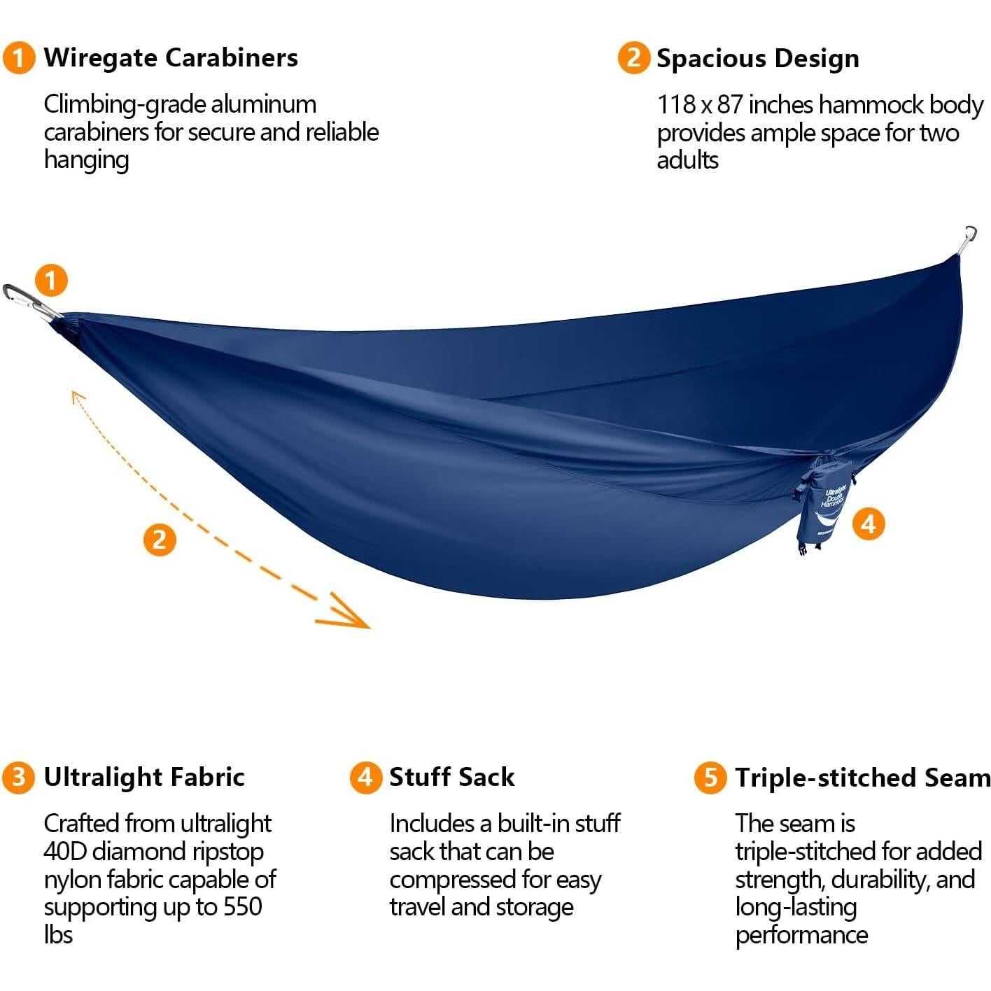 Soporte de Hamaca Portátil Anymaka Ajustable 267 cm 550 LBS