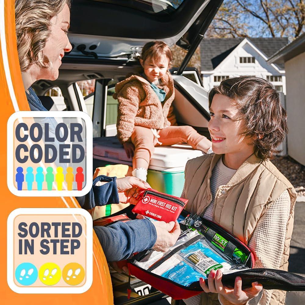 Kit de Primeros Auxilios 380 Piezas EVERLIT CARE Negro