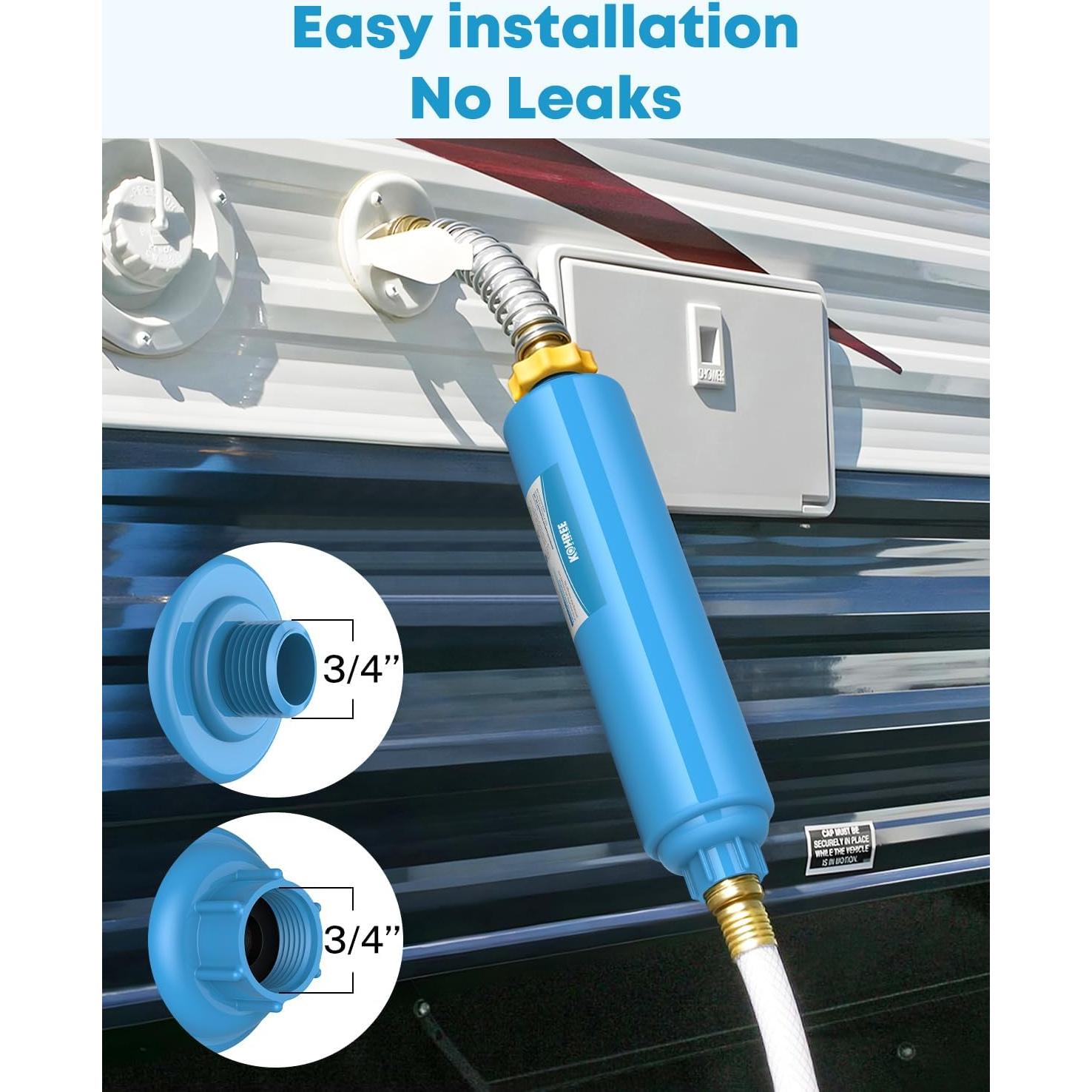 Filtro de Agua Inline Kohree 2 Unidades, Certificado NSF, Reduce Cloro