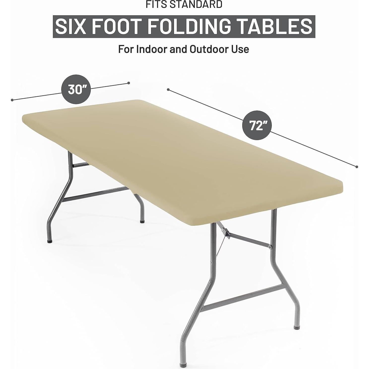 Mantel Rectangular de Poliester 182.88x76.2 cm Shamrock Home Crema