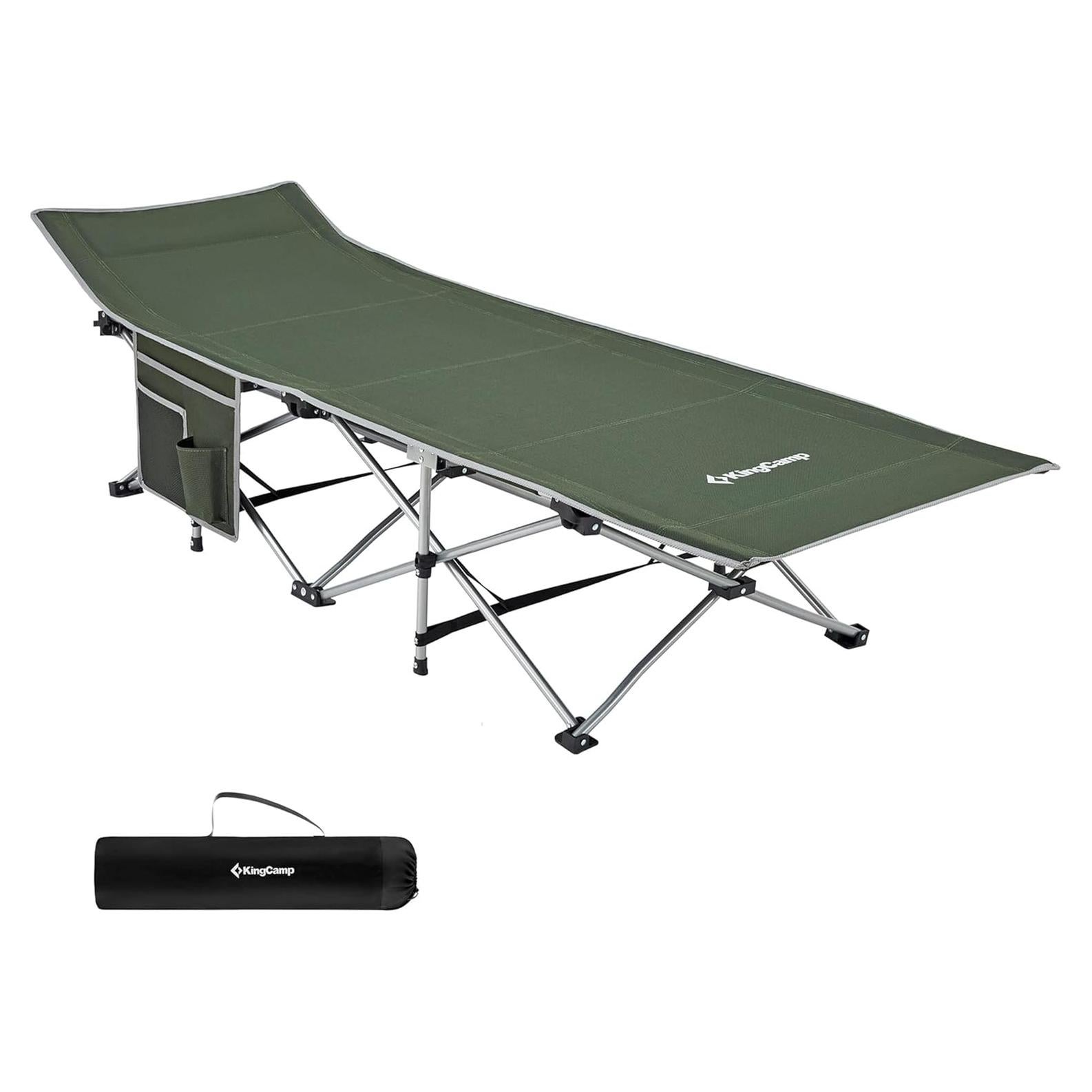 Cama Plegable KingCamp KC2026 Verde para Camping 120 kg