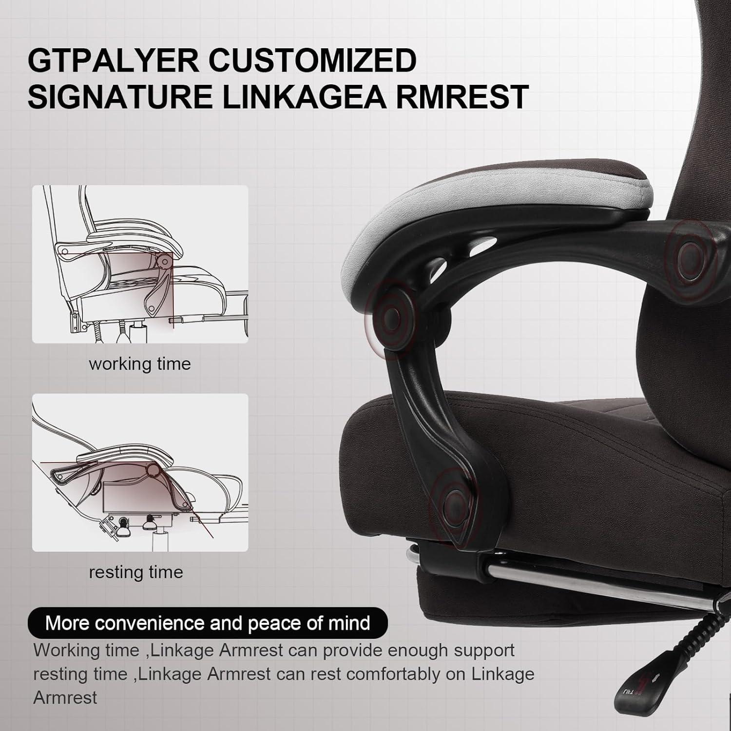 Silla de Juego GTPLAYER LR002 Marrón Oscuro Ergonómica