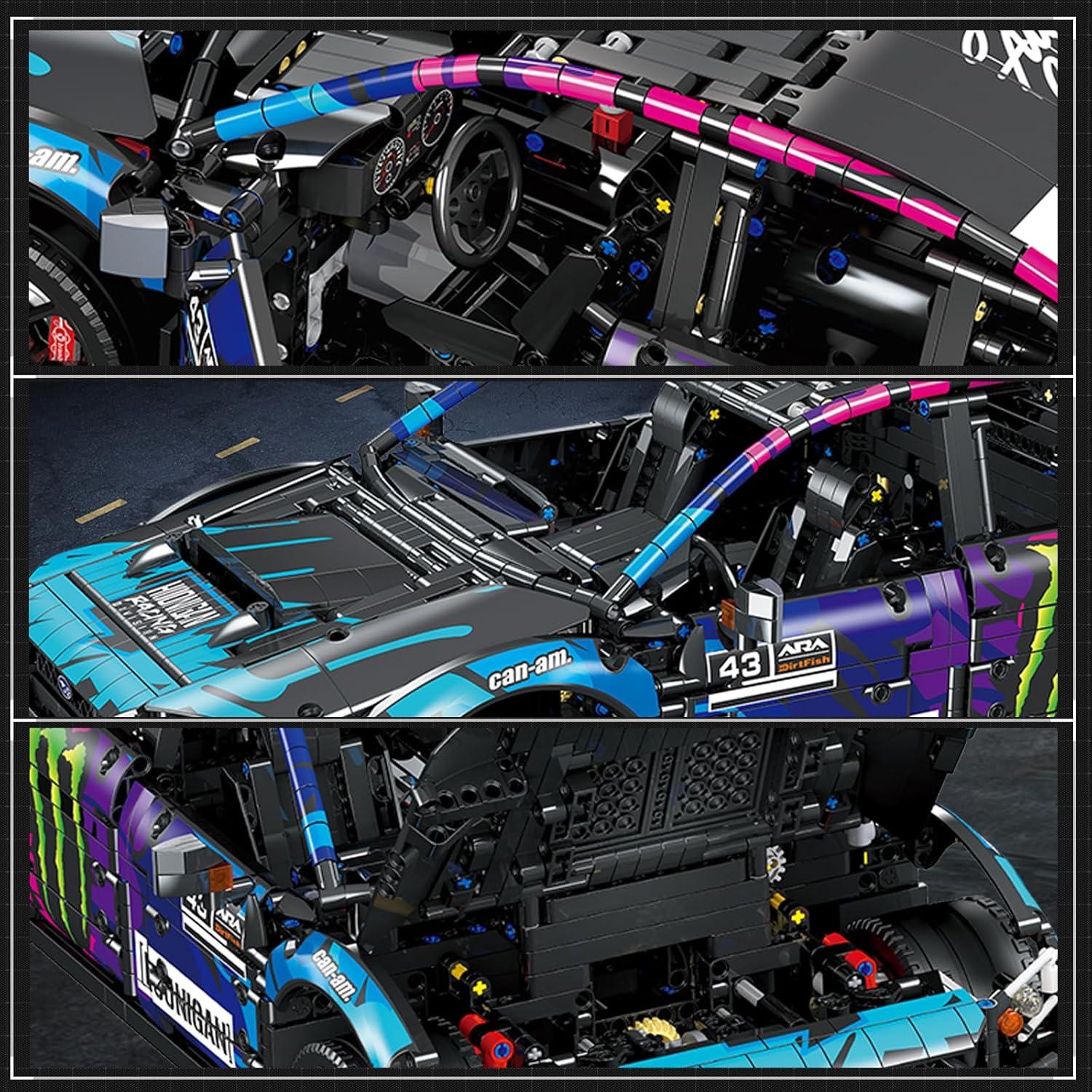 ZYLEGEN Kit de Construcción Coche Deportivo 54 cm Azul