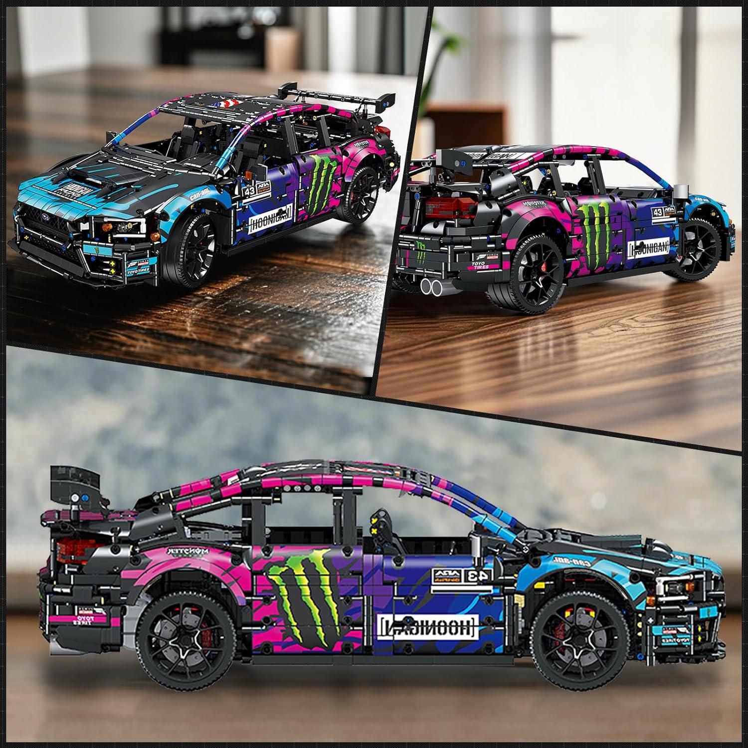 ZYLEGEN Kit de Construcción Coche Deportivo 54 cm Azul