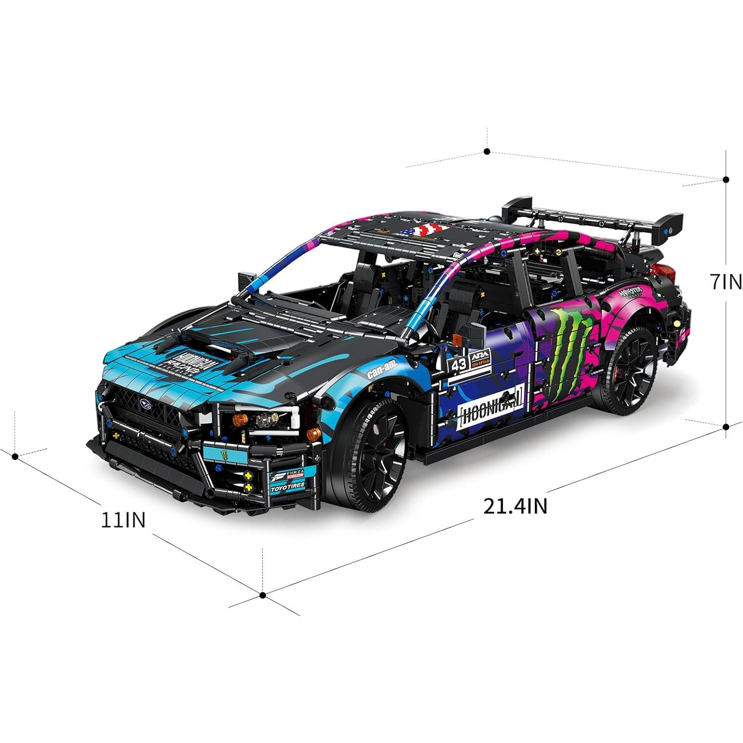 ZYLEGEN Kit de Construcción Coche Deportivo 54 cm Azul