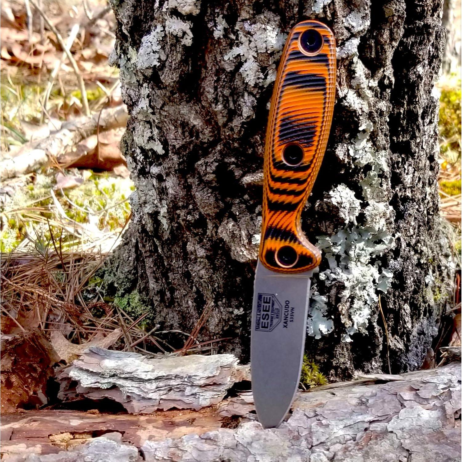 Cuchillo Fijo ESEE Xancudo S35VN Naranja/Negro 18.1 cm