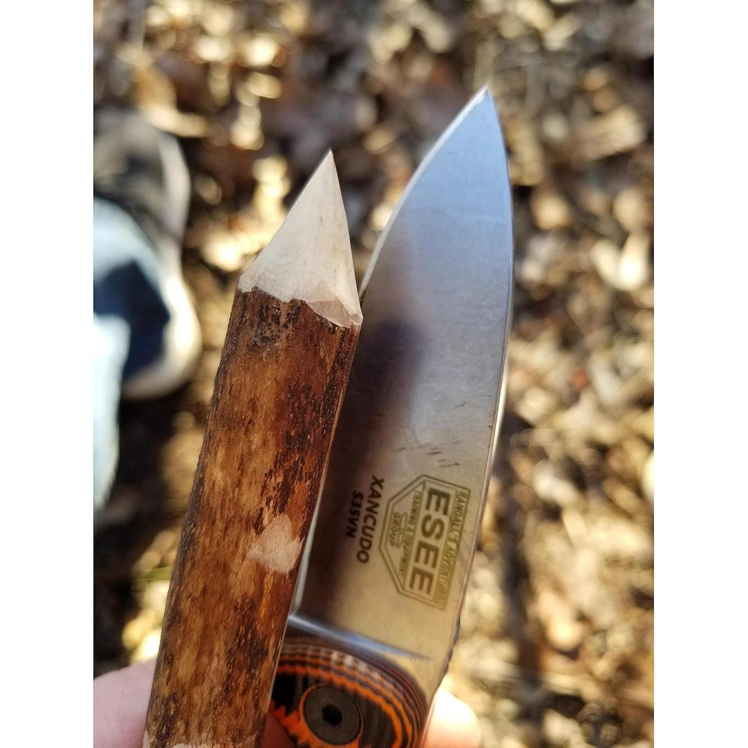 Cuchillo Fijo ESEE Xancudo S35VN Naranja/Negro 18.1 cm