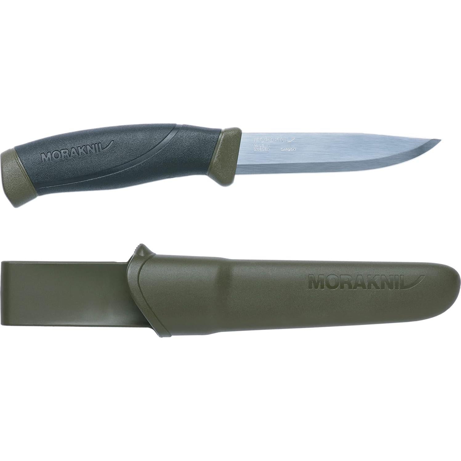 Cuchillo Morakniv Companion Hoja Fija 104 mm Acero Carbono Verde