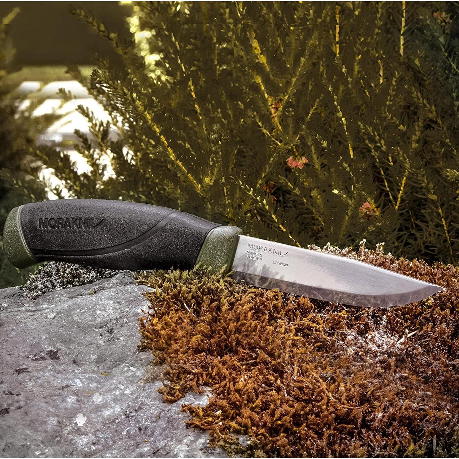Cuchillo Morakniv Companion Hoja Fija 104 mm Acero Carbono Verde